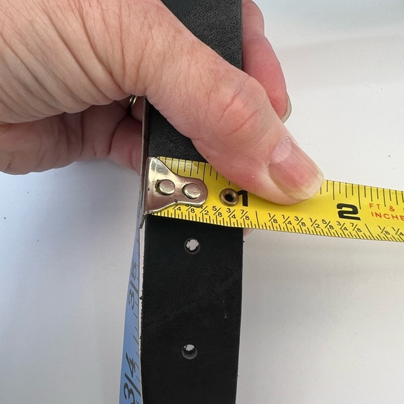 Portuguese Leather & Metal Belt Women’s 30? 37” Tip To Tip Not Including Buckle - Picture 10 of 10